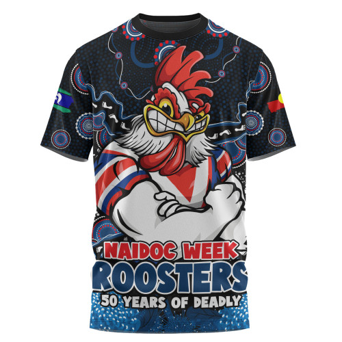 Sydney Roosters T-Shirt NAIDOC Week Aboriginal Power Journey Of Spirit Paths