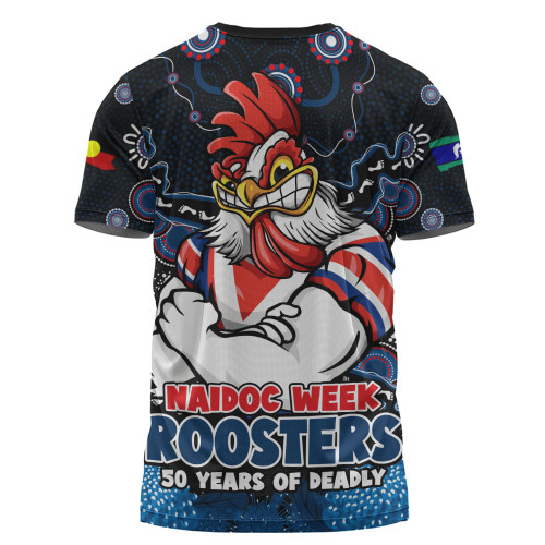 Sydney Roosters T-Shirt NAIDOC Week Aboriginal Power Journey Of Spirit Paths