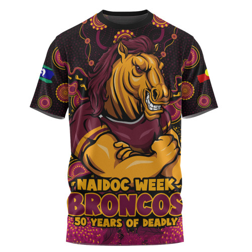 Brisbane Broncos T-Shirt NAIDOC Week Aboriginal Power Journey Of Spirit Paths