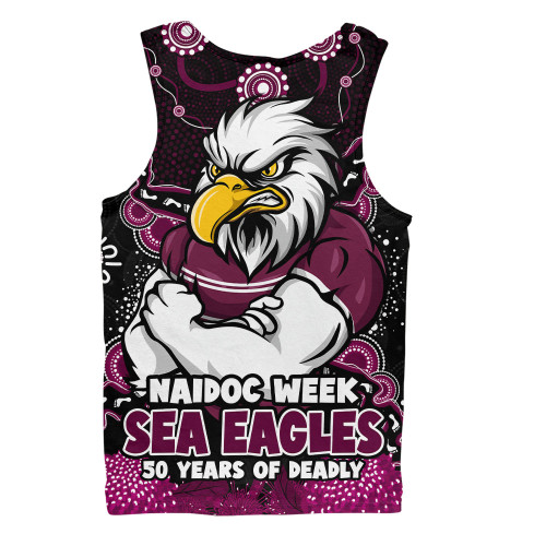 Manly Warringah Sea Eagles Men Singlet NAIDOC Week Aboriginal Power Journey Of Spirit Paths