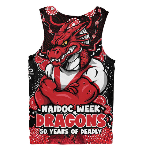 St. George Illawarra Dragons Men Singlet NAIDOC Week Aboriginal Power Journey Of Spirit Paths