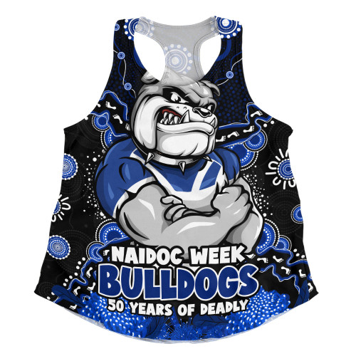Canterbury-Bankstown Bulldogs Women Racerback Singlet NAIDOC Week Aboriginal Power Journey Of Spirit Paths