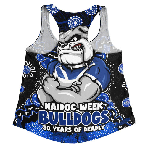 Canterbury-Bankstown Bulldogs Women Racerback Singlet NAIDOC Week Aboriginal Power Journey Of Spirit Paths