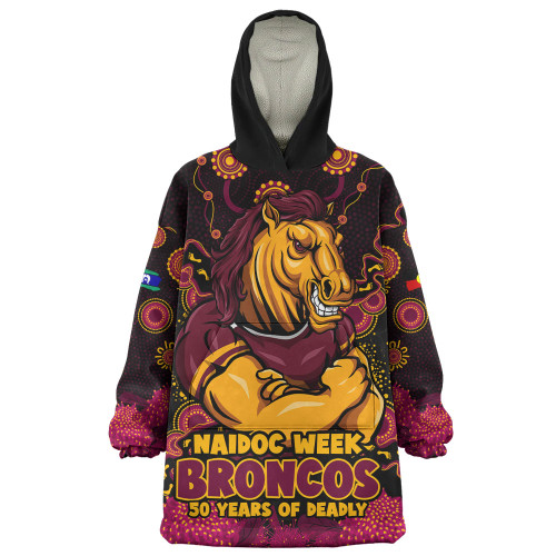 Brisbane Broncos Snug Hoodie NAIDOC Week Aboriginal Power Journey Of Spirit Paths