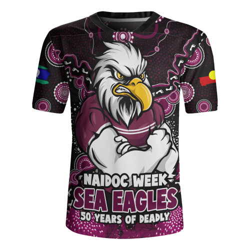 Manly Warringah Sea Eagles Rugby Jersey NAIDOC Week Aboriginal Power Journey Of Spirit Paths