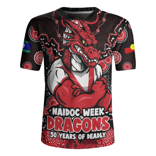 St. George Illawarra Dragons Rugby Jersey NAIDOC Week Aboriginal Power Journey Of Spirit Paths