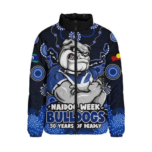 Canterbury-Bankstown Bulldogs Padded Jacket NAIDOC Week Aboriginal Power Journey Of Spirit Paths