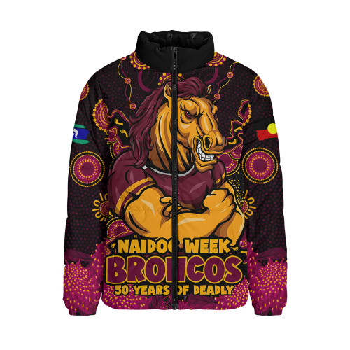 Brisbane Broncos Padded Jacket NAIDOC Week Aboriginal Power Journey Of Spirit Paths