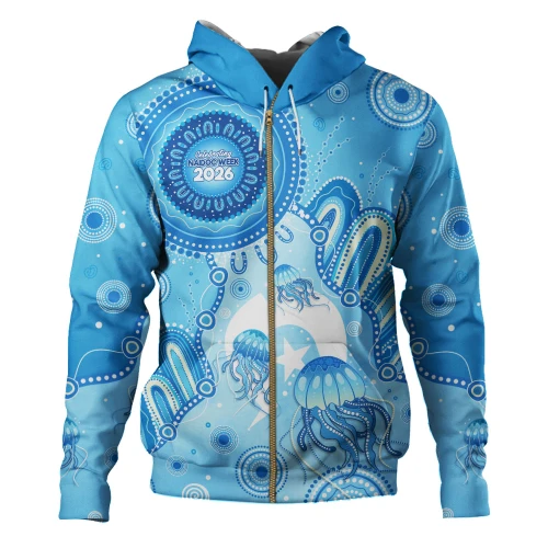 Indigenous Australian Aboriginal Hoodie Aboriginal Ocean Dreaming Tracks For NAIDOC Week Pride