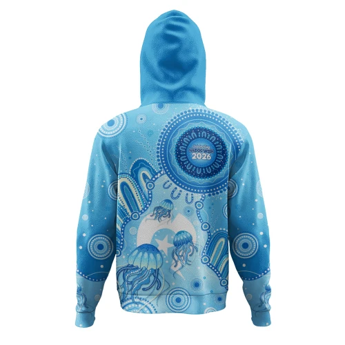 Indigenous Australian Aboriginal Hoodie Aboriginal Ocean Dreaming Tracks For NAIDOC Week Pride