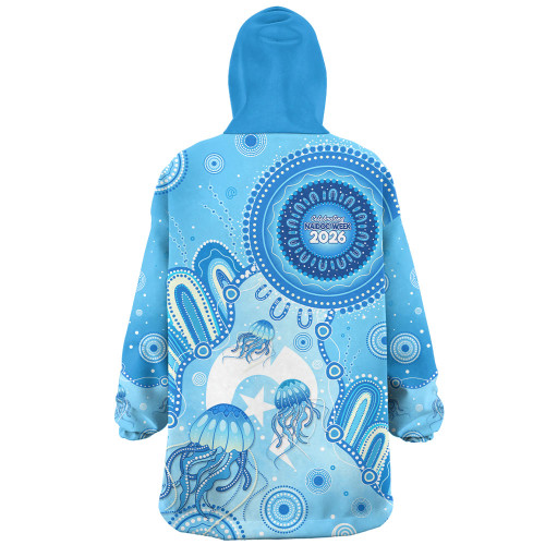 Indigenous Australian Aboriginal Snug Hoodie Aboriginal Ocean Dreaming Tracks For NAIDOC Week Pride