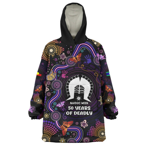 Indigenous Australian Aboriginal Snug Hoodie Butterfly Dreaming NAIDOC Country Connection