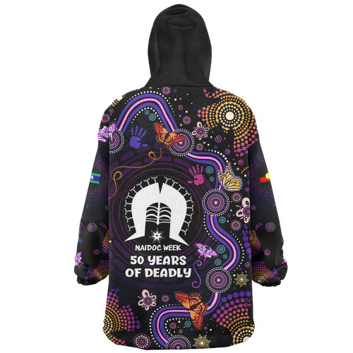 Indigenous Australian Aboriginal Snug Hoodie Butterfly Dreaming NAIDOC Country Connection