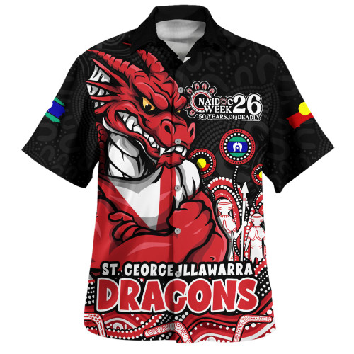 St. George Illawarra Dragons Hawaiian Shirt NAIDOC Week Strength Of Sacred Spirit