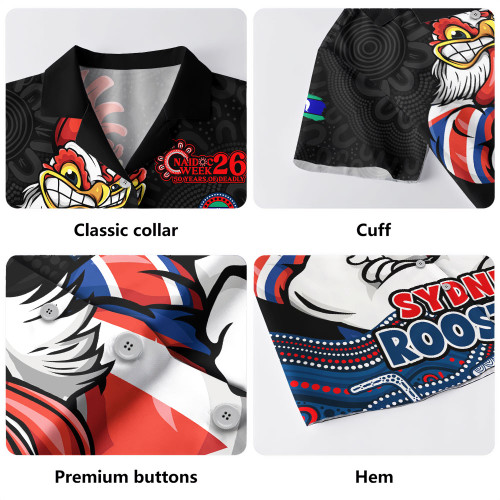 Sydney Roosters Hawaiian Shirt NAIDOC Week Strength Of Sacred Spirit