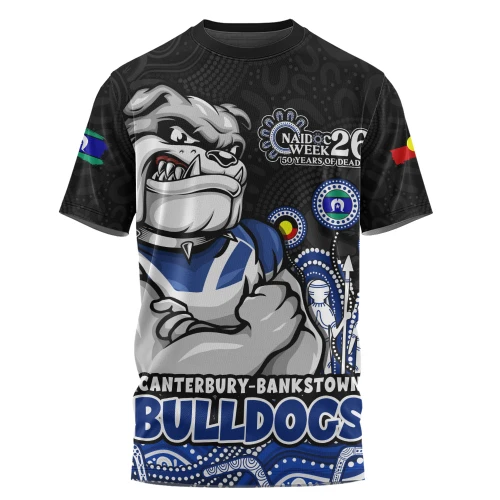 Canterbury-Bankstown Bulldogs T-Shirt NAIDOC Week Strength Of Sacred Spirit