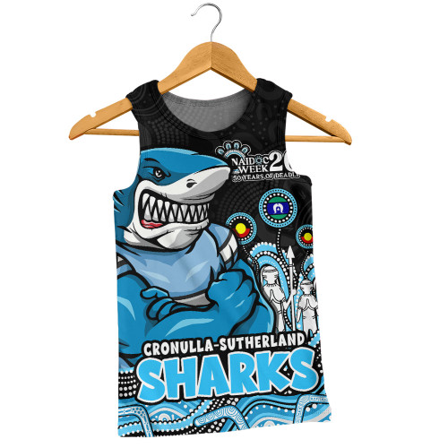 Cronulla-Sutherland Sharks Men Singlet NAIDOC Week Strength Of Sacred Spirit