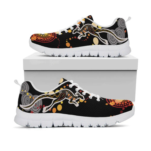 Australia Aboriginal Sneaker - Kangaroo and Dotted Dreaming Australia Aboriginal Sneaker - Kangaroo and Dotted Dreaming
