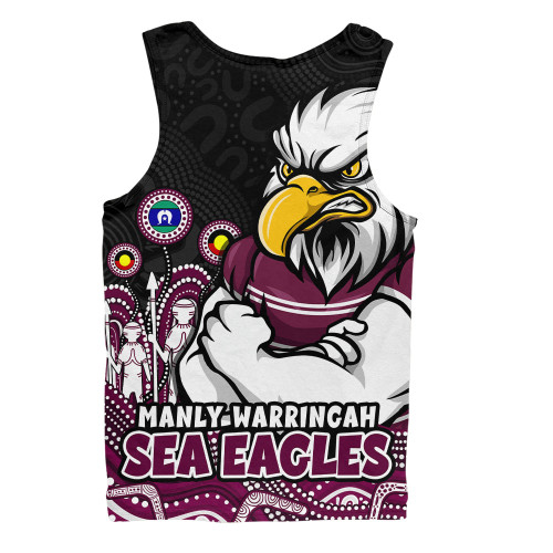 Manly Warringah Sea Eagles Men Singlet NAIDOC Week Strength Of Sacred Spirit