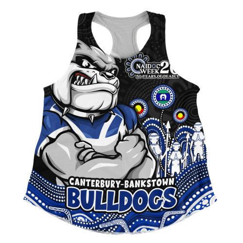 Canterbury-Bankstown Bulldogs Women Racerback Singlet NAIDOC Week Strength Of Sacred Spirit
