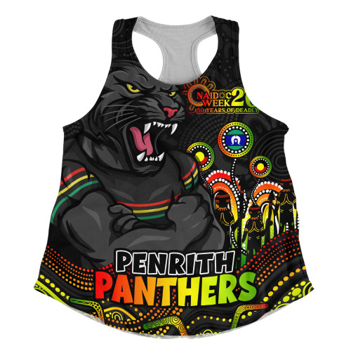 Penrith Panthers Women Racerback Singlet NAIDOC Week Strength Of Sacred Spirit