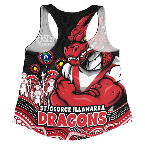 St. George Illawarra Dragons Women Racerback Singlet NAIDOC Week Strength Of Sacred Spirit