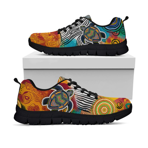 Australia Aboriginal Sneaker - Turtle Indigenous Art Australia Aboriginal Sneaker - Turtle Indigenous Art