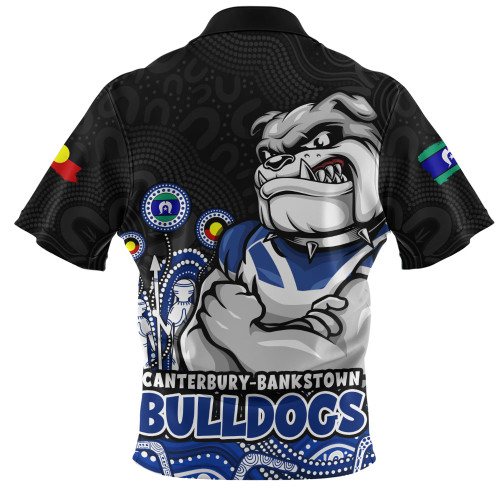 Canterbury-Bankstown Bulldogs Zip Polo Shirt NAIDOC Week Strength Of Sacred Spirit