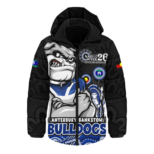 Canterbury-Bankstown Bulldogs Hooded Padded Jacket NAIDOC Week Strength Of Sacred Spirit