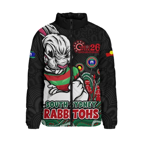 South Sydney Rabbitohs Padded Jacket NAIDOC Week Strength Of Sacred Spirit