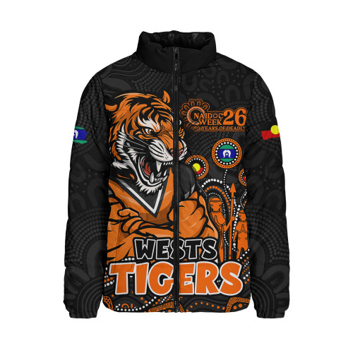 Wests Tigers Padded Jacket NAIDOC Week Strength Of Sacred Spirit