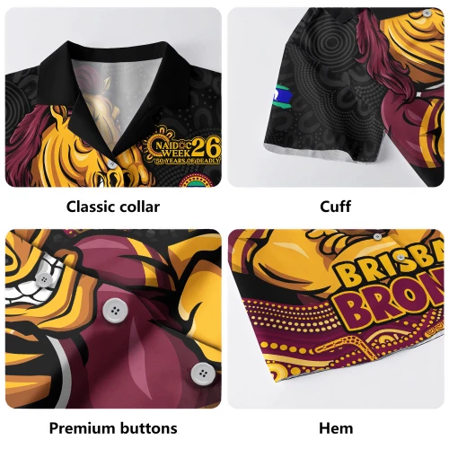 Brisbane Broncos Hawaiian Shirt NAIDOC Week Strength Of Sacred Spirit