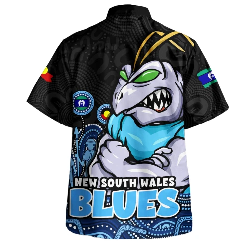 New South Wales Blues Hawaiian Shirt NAIDOC Week Strength Of Sacred Spirit