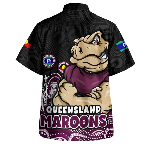 Queensland Maroons Hawaiian Shirt NAIDOC Week Strength Of Sacred Spirit