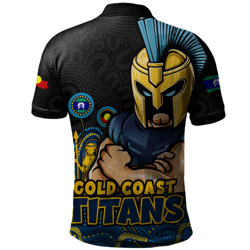 Gold Coast Titans Polo Shirt NAIDOC Week Strength Of Sacred Spirit