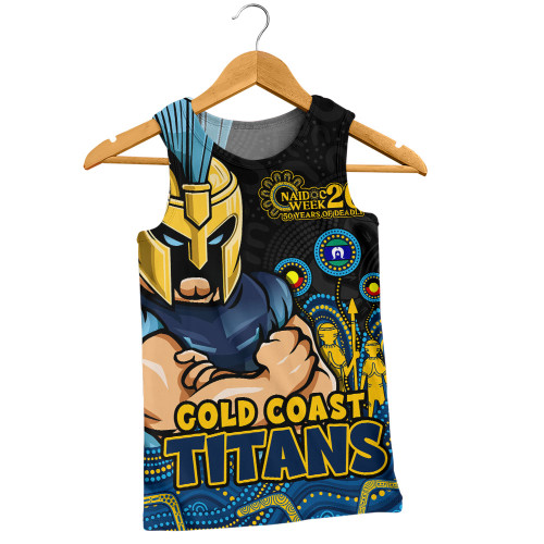Gold Coast Titans Men Singlet NAIDOC Week Strength Of Sacred Spirit