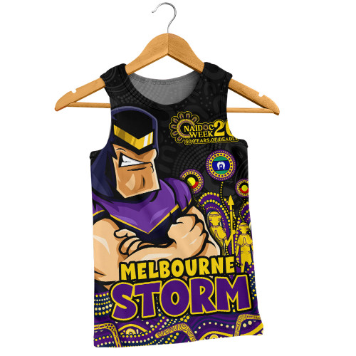 Melbourne Storm Men Singlet NAIDOC Week Strength Of Sacred Spirit