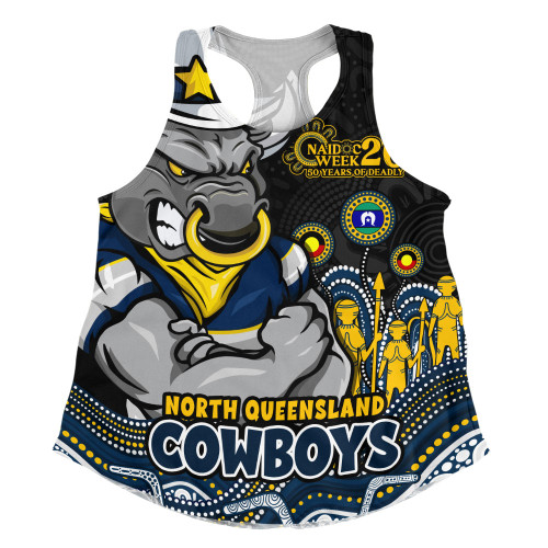 North Queensland Cowboys Women Racerback Singlet NAIDOC Week Strength Of Sacred Spirit