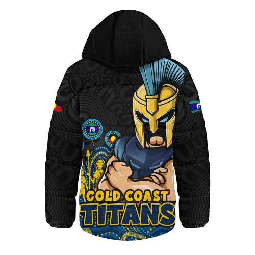 Gold Coast Titans Hooded Padded Jacket NAIDOC Week Strength Of Sacred Spirit