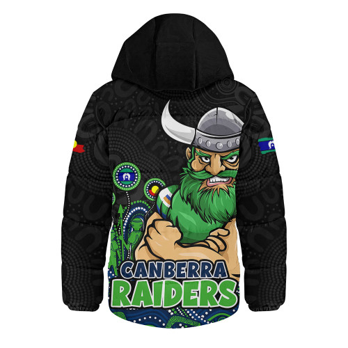 Canberra Raiders Hooded Padded Jacket NAIDOC Week Strength Of Sacred Spirit