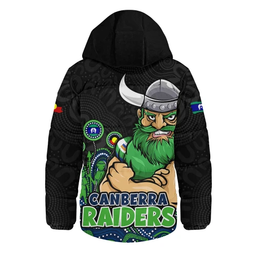 Canberra Raiders Hooded Padded Jacket NAIDOC Week Strength Of Sacred Spirit