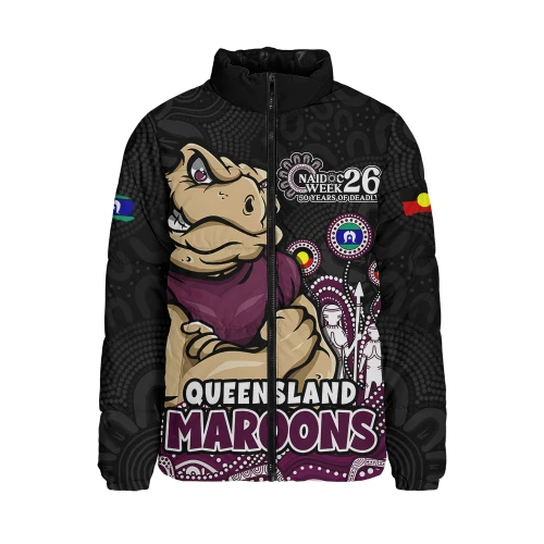 Queensland Maroons Padded Jacket NAIDOC Week Strength Of Sacred Spirit