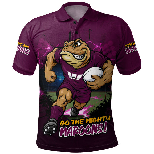Queensland Maroons Polo Shirt Game Day Warrior Battle Spirit