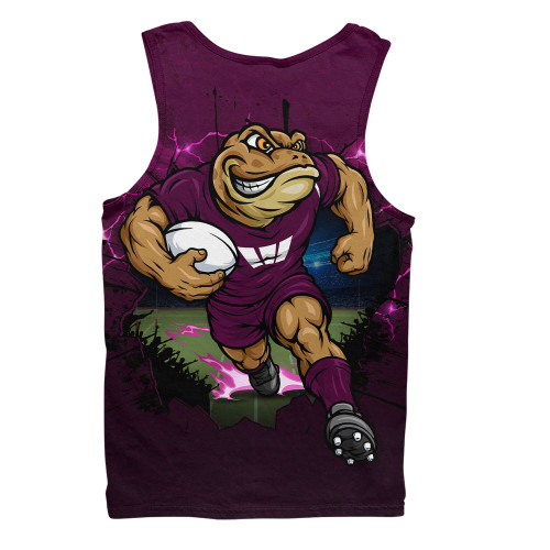 Queensland Maroons Men Singlet Game Day Warrior Battle Spirit
