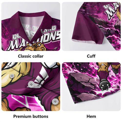 Queensland Maroons Hawaiian Shirt Origin Power Breakthrough Rise