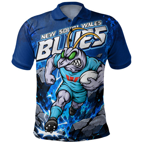 New South Wales Blues Polo Shirt Origin Power Breakthrough Rise