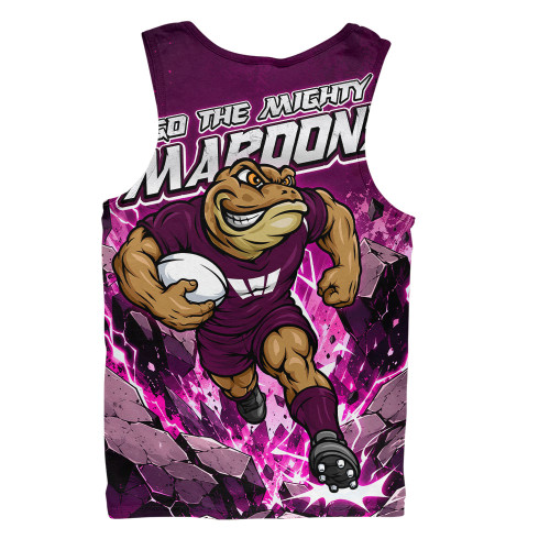 Queensland Maroons Men Singlet Origin Power Breakthrough Rise