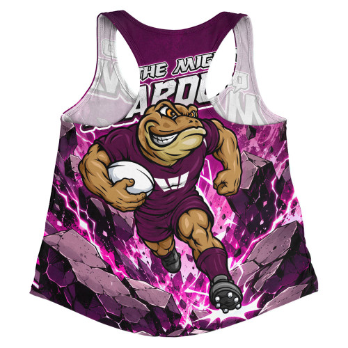 Queensland Maroons Women Racerback Singlet Origin Power Breakthrough Rise