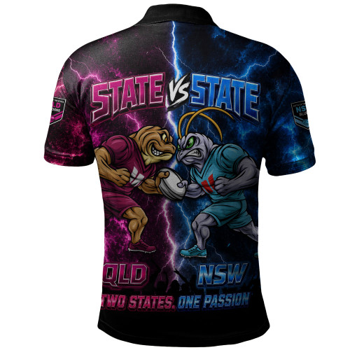 New South Wales Blues Polo Shirt Two States One Passion Game Day