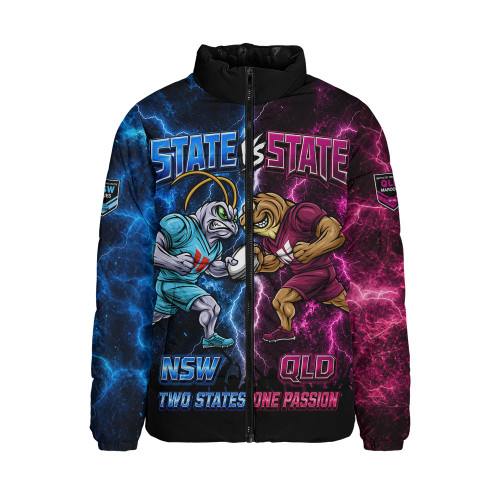 New South Wales Blues Padded Jacket Two States One Passion Game Day